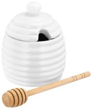 Judge Ivory Porcelain Honey Pot